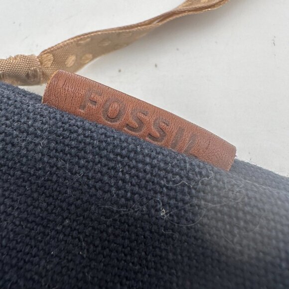 FOSSIL Navy Canvas iPad Tablet Case 10.5" x 8" - Picture 2 of 7